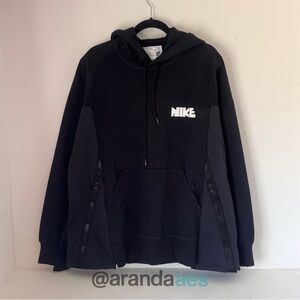 🚫SOLD🚫 $275 Nike X SACAI Black Pullover Hoodie Sweatshirt Size XL Unisex